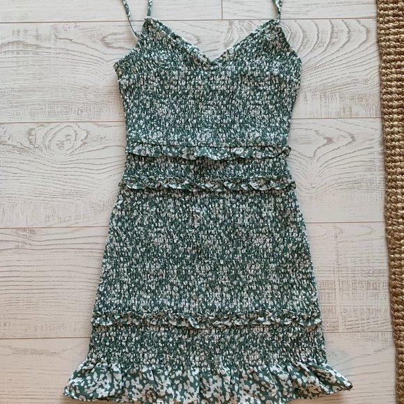 Green and white Abercrombie summer dress - Picture 1 of 2